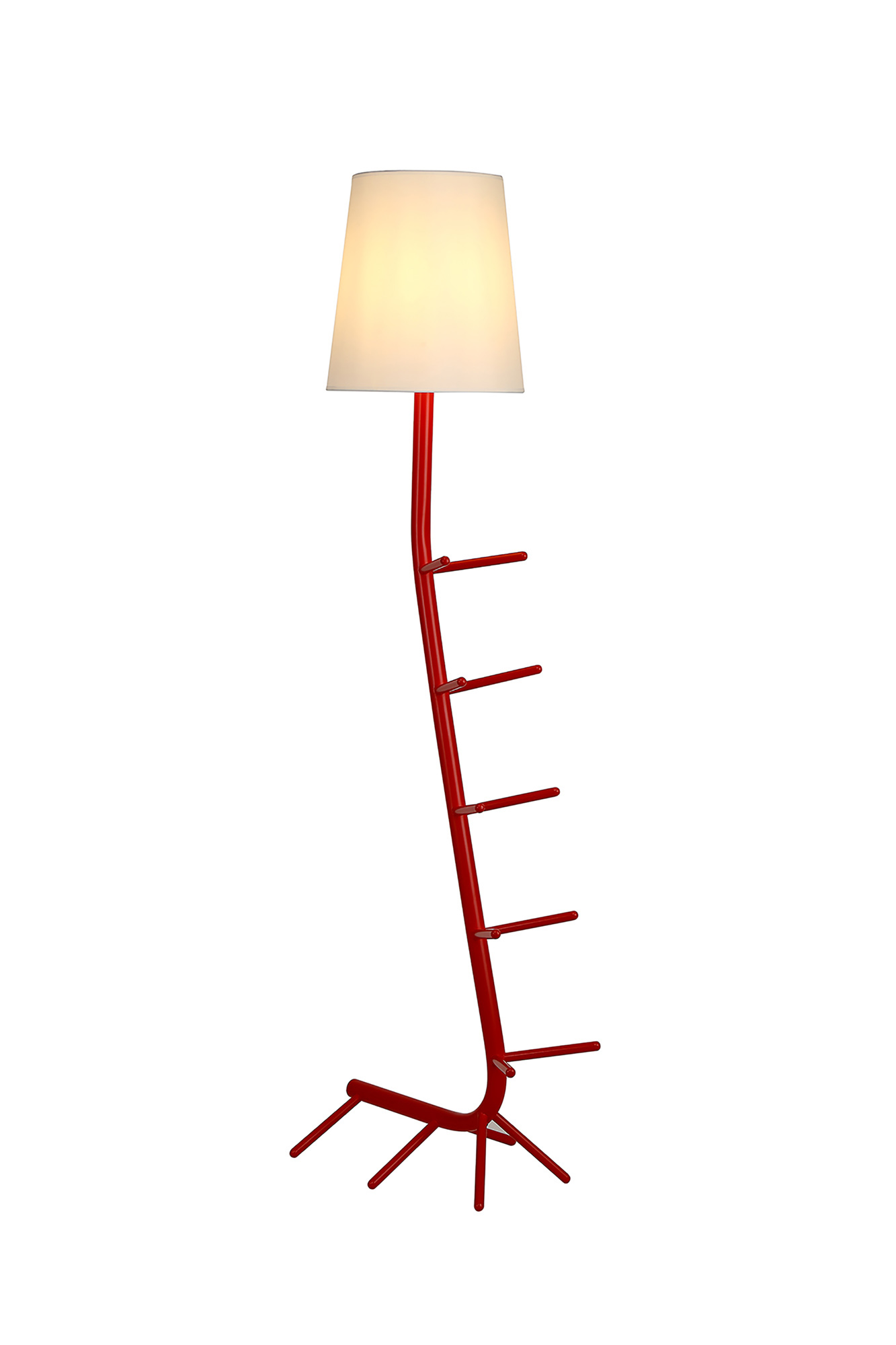M7256  Centipede Floor Lamp 1 Light Red